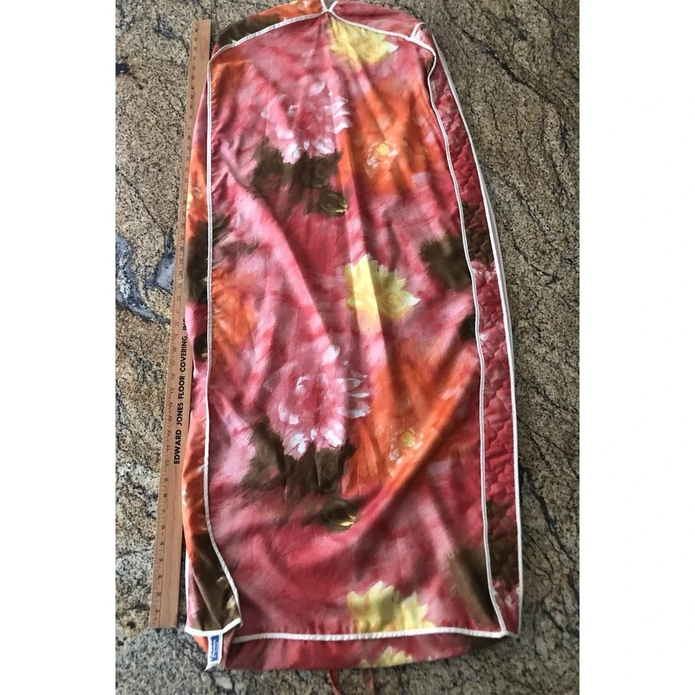 Vintage Penthouse Products Floral Garment Bag Travel Suit Dress Cover 1960s 70s